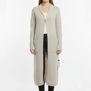 NWT William Rast Long Knit  Women's Duster Cardigan Sweater Neutral Beige Small